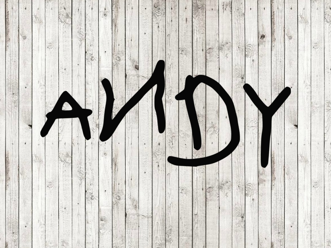 Andy Svg, Toystory Svg, Andy Font, Toystory, Cut Files for Cricut
