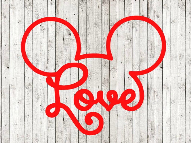 Disney Love svg disney svg love disney heart svg mickey | Etsy