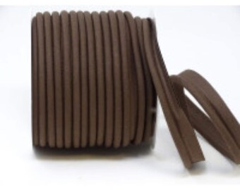 Passamaneria flangiata color cioccolato da 18 mm di larghezza, cordoncino per tubature - Venduto al metro