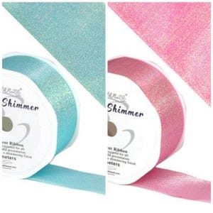 38 mm metallic snoepglanslint, kleuren naar keuze, verkocht per meter
