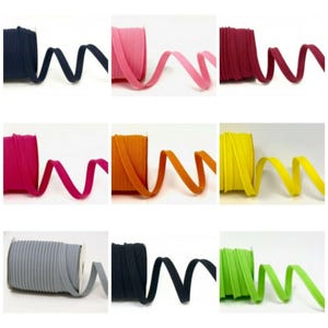Roll of 10mm wide poly cotton flanged piping trim, piping cord, various colours