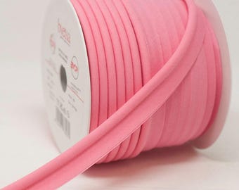 18mm Wide Rose Pink Flanged Piping Trim, Piping Cord - Sold by the Metre