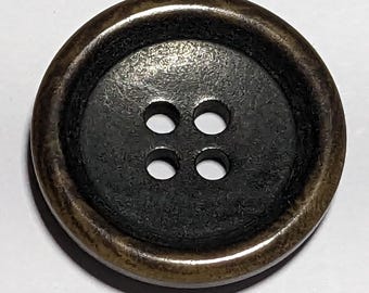 Botões eco corozo marrom escuro de 15 mm e 23 mm