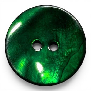 Green Mother of Pearl Buttons, Choice of Sizes