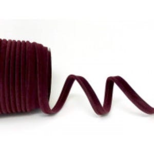 10mm wide wine velvet piping trim, piping cord