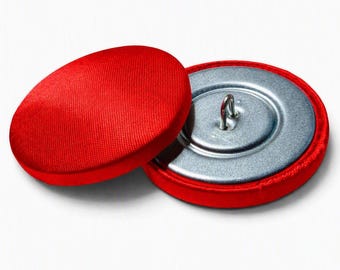 Rote Satin Knöpfe, handgefertigt, verschiedene Größen, Nähzubehör, Handtaschenknöpfe