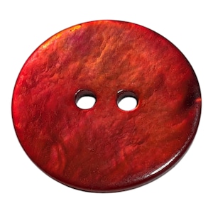 11mm, 20mm or 15mm Red Mother of Pearl Buttons - Choice of Pack Size