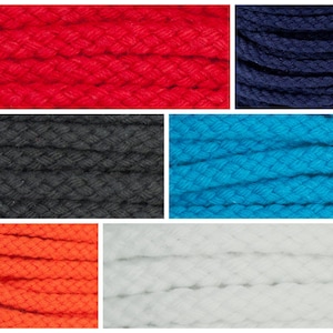 Matt soft drawstring cord - choice of colours, sold by the metre