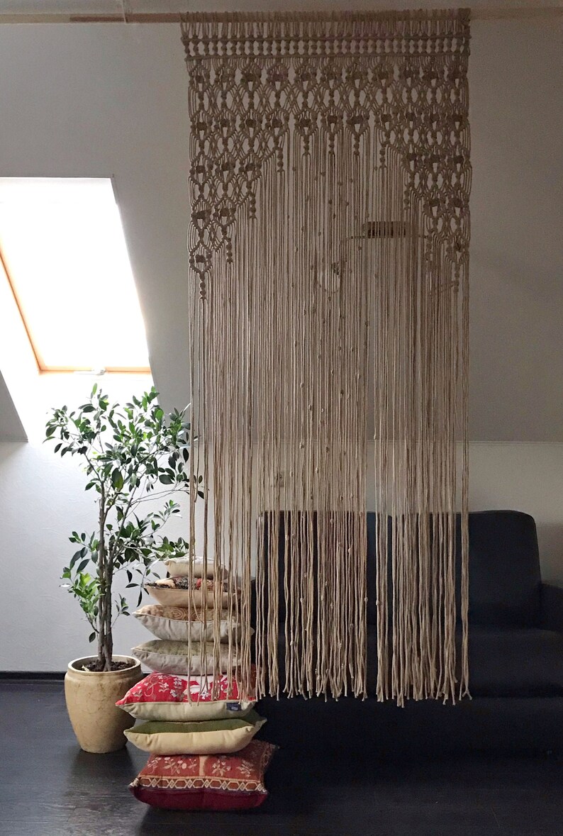 Macrame Panel/Macrame Curtain/ Macrame Room Divider/ Window Etsy