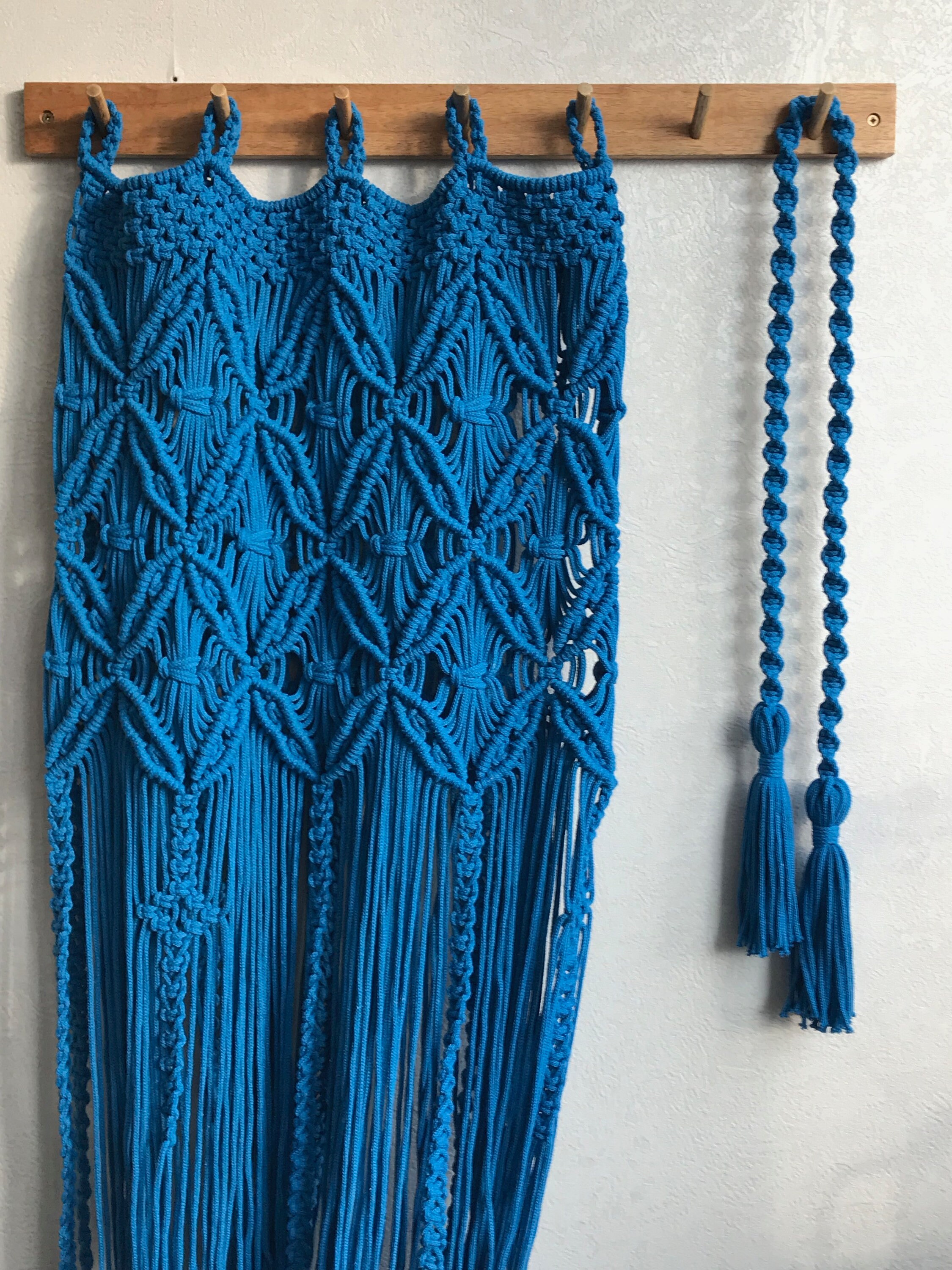 One or Two Panel Macrame Curtain/Macrame Room Divider/Macrame Etsy