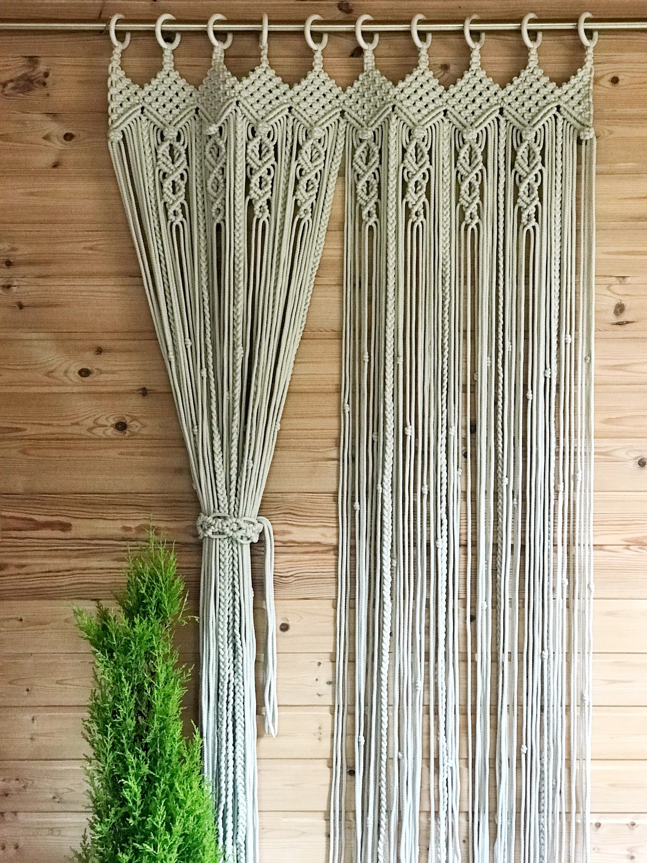 Macrame Curtain/ Macrame Panels/ Macrame Room Divider/ Macrame Etsy