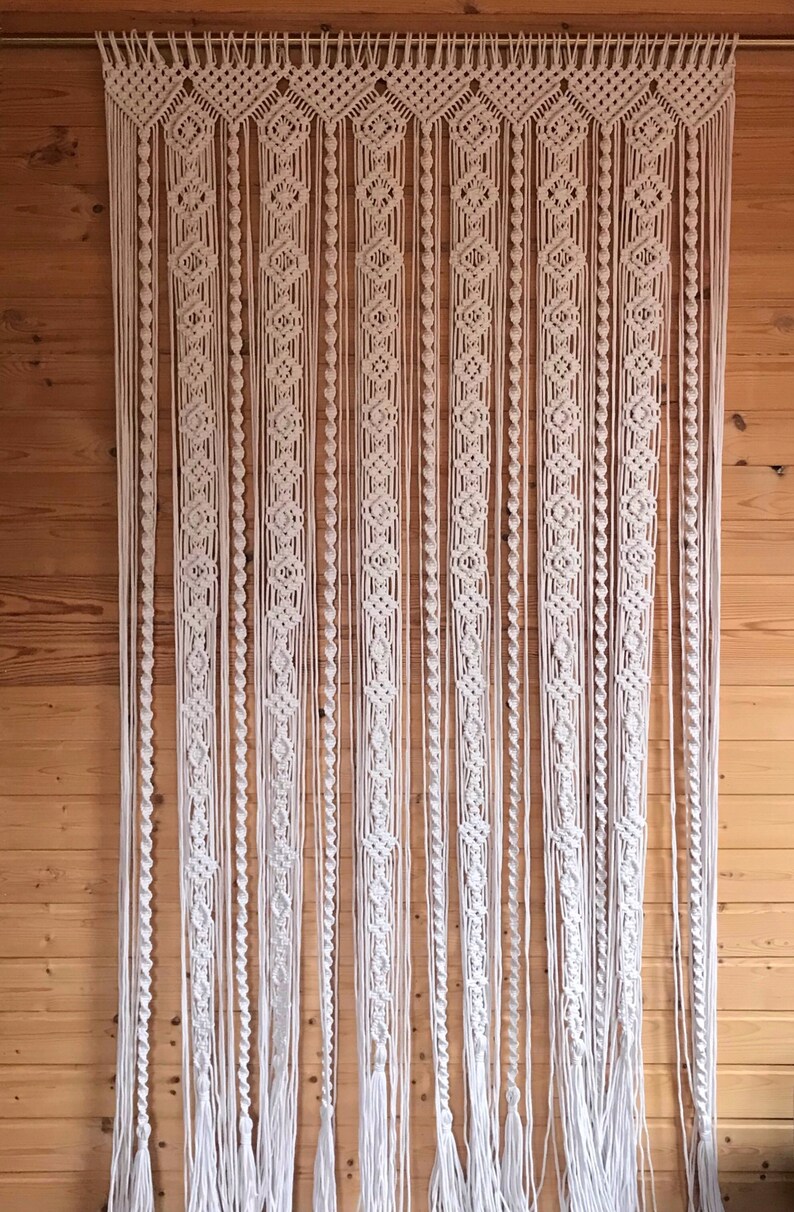 Macrame Curtain/ Macrame Panels/Door curtain/ Room Divider/ Etsy