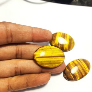 The Best Quality Gemstone, Tiger&#39;s EYEs Gemstone, Loose Cabochon Stone Tiger eye Lot Stone, Jewelry Christmas sale 36x22-33x23mm 113.60Ct