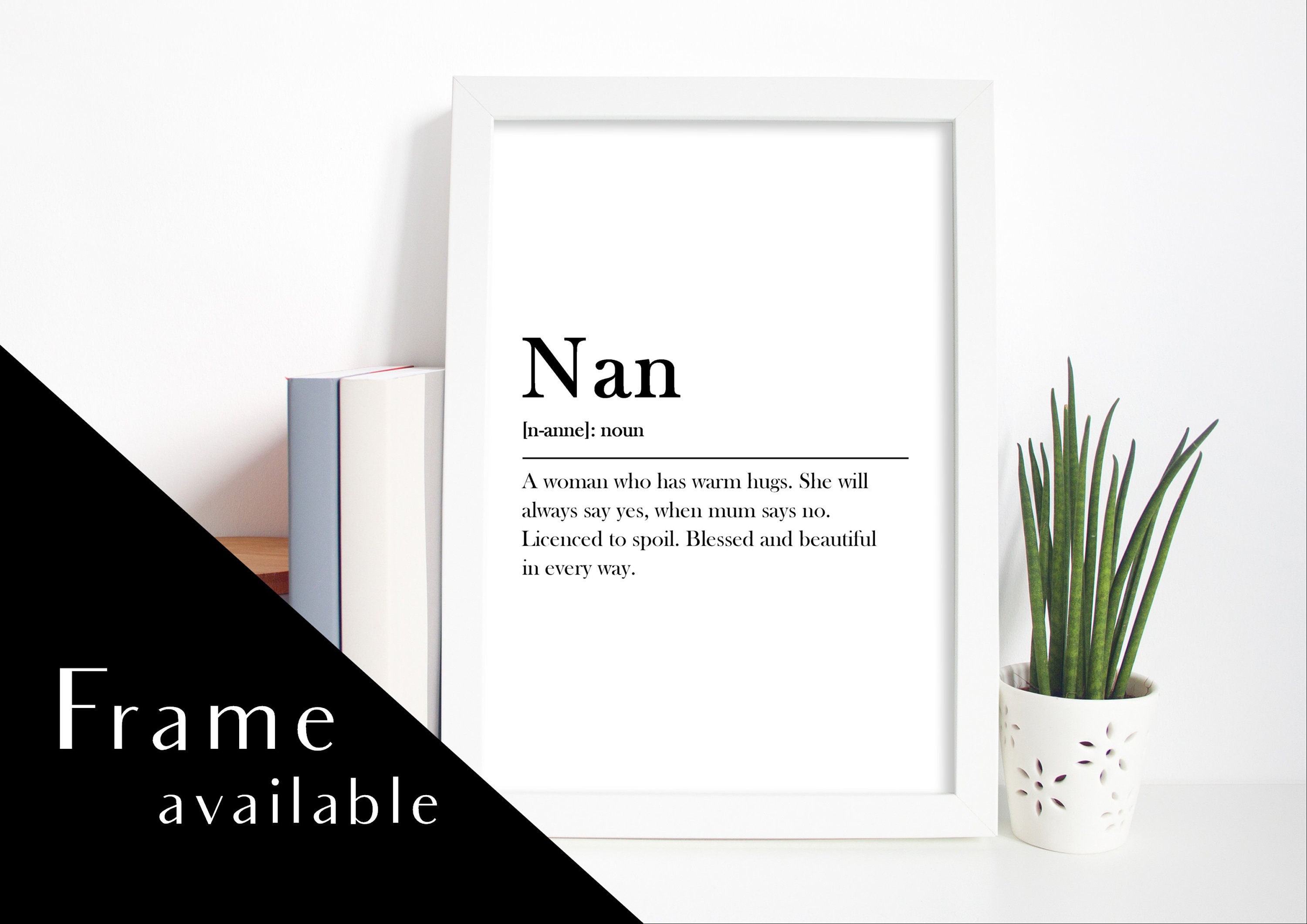 NAN MEANING. NAN Definition. Nan Prints.framed Prints.wall Etsy Canada