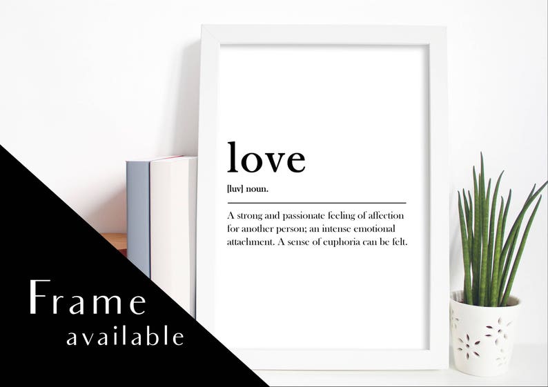 LOVE MEANING. Love Definition. Dictionary Print. Prints Wall Etsy