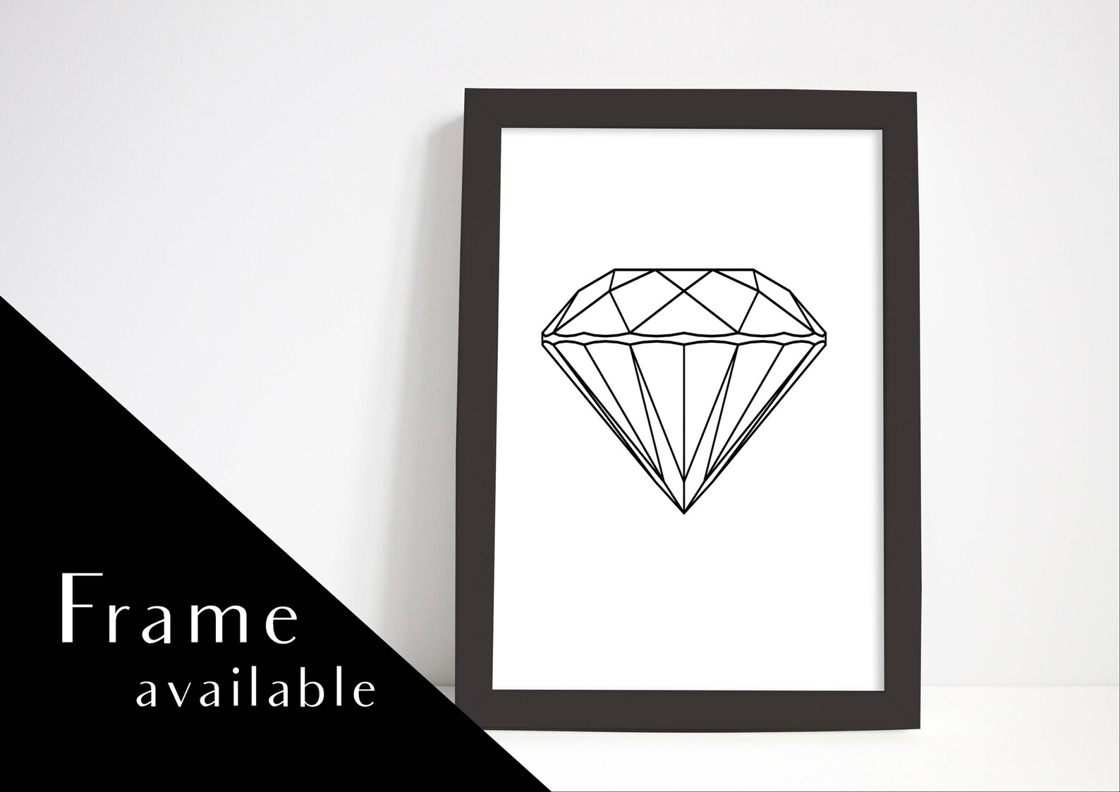 DIAMANTE GEOMÉTRICO. Imprime arte de pared.a4 Etsy