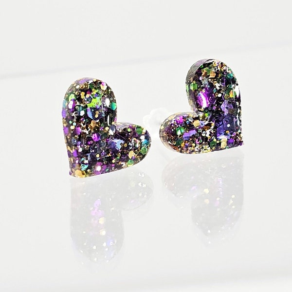 mardi gras earrings studs
