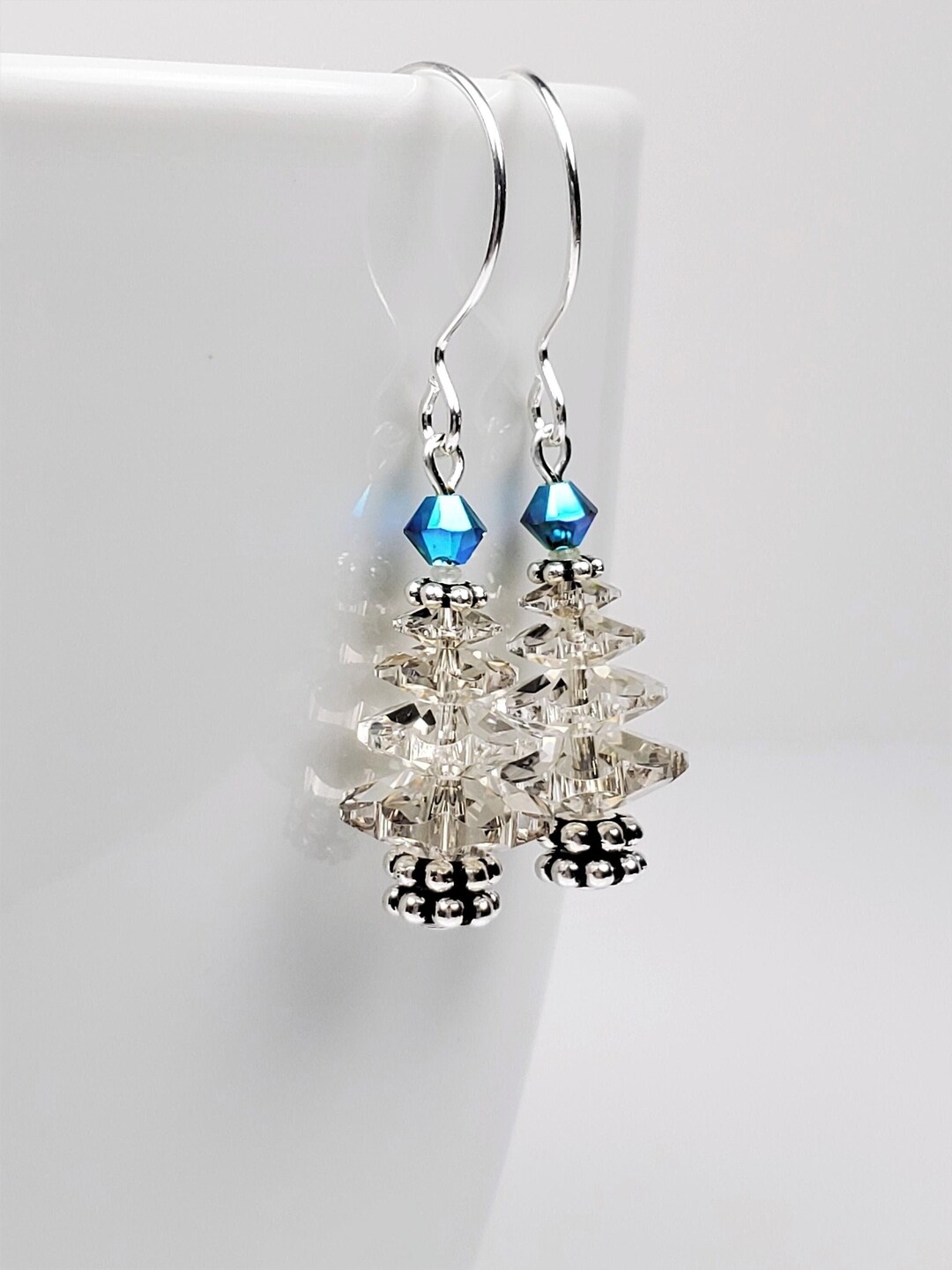 Christmas Tree Earrings For Women | Colorful Rhinestone Crystal Dangle Earrings, Xmas Holiday Jewelry Gift - View #11
