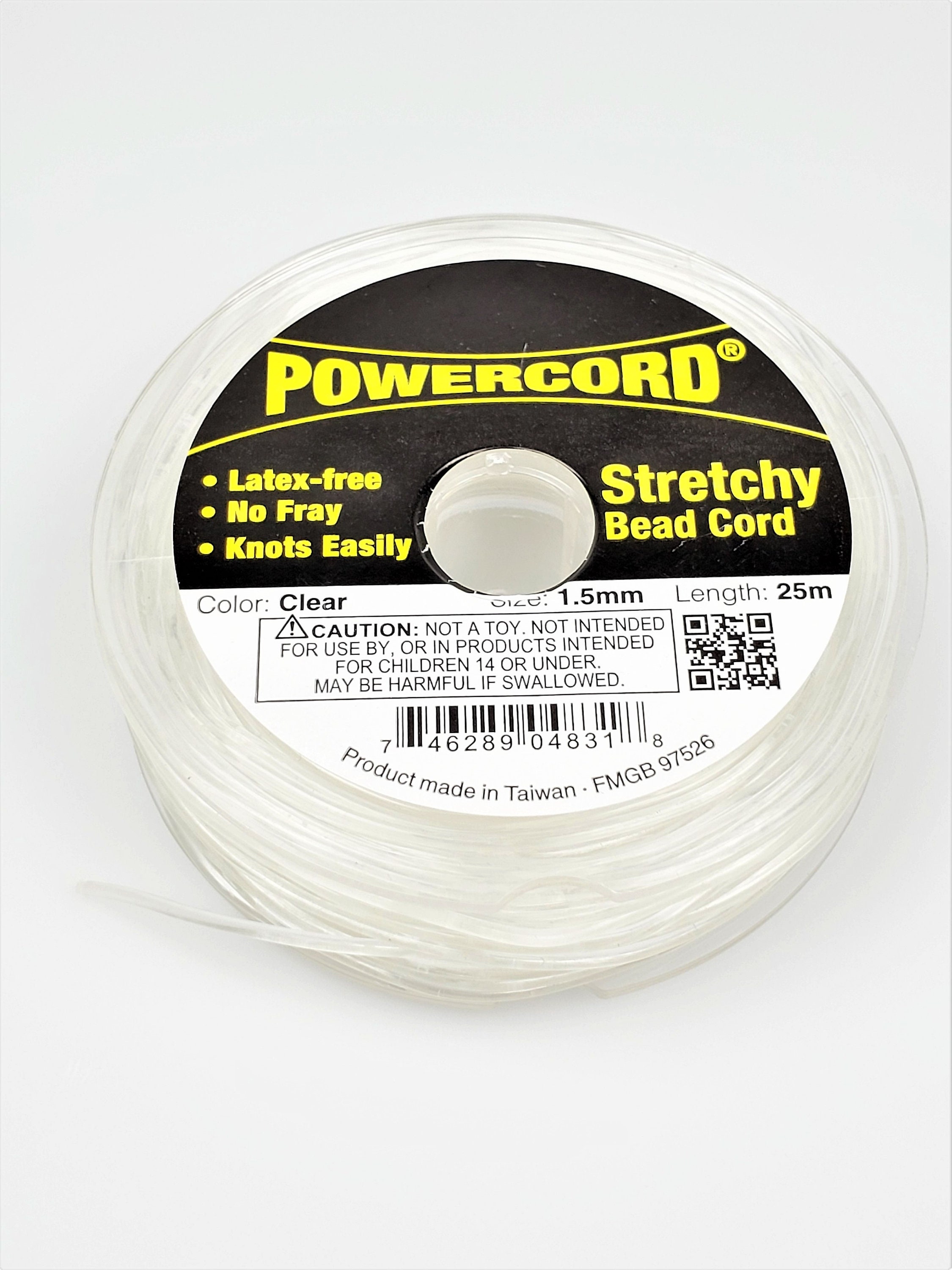 Powercord 1.5MM Clear Stretch Bead Cord Latex Free No Fray Etsy