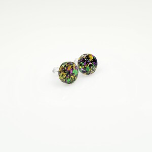 mardi gras stud earrings