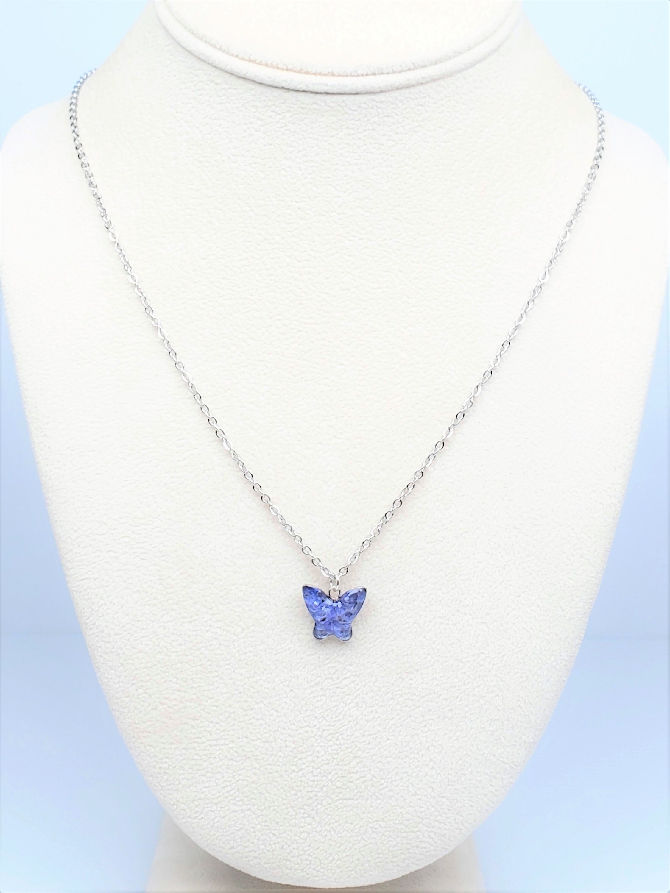 Tanzanite Butterfly Necklace Raw Tanzanite Pendant December - Etsy