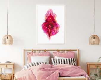 Passion-Abstract Vulva Painting, Fine Art Print-more sizes on website!