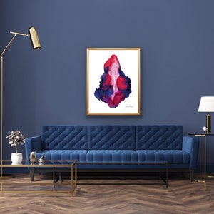 Power-Abstract Vulva Painting, Fine Art Print