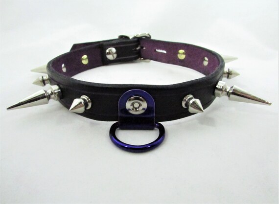 black spiked collar