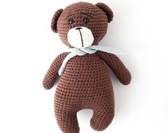 Ours en peluche Oscar l'Amigurumi, jouet d'ours au crochet