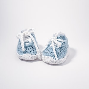 Handmade crochet baby sneakers