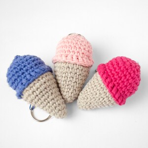 Häkele Eis Amigurumi Schlüsselanhänger, Plüsch Schlüsselanhänger
