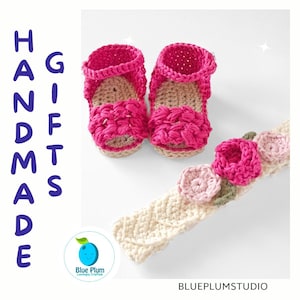 Crochet Baby Sandals – Soft Cotton Summer Shoes, Perfect for Baby Reveal, Shower Gift or Beach Days, Handmade Newborn Booties