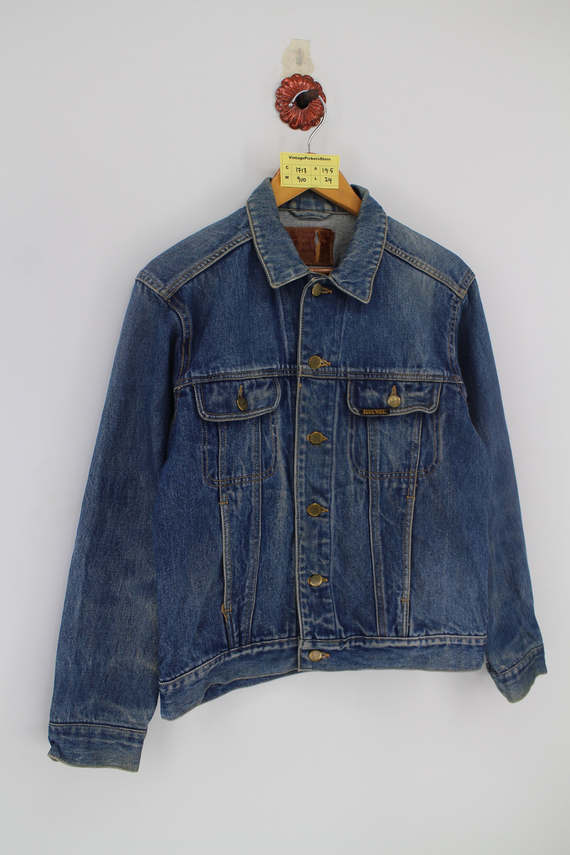 Vintage 90s BLUE WAY Trucker Denim 