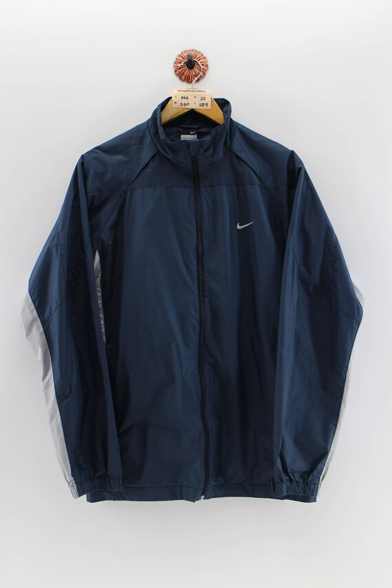 vintage nike windbreaker blue