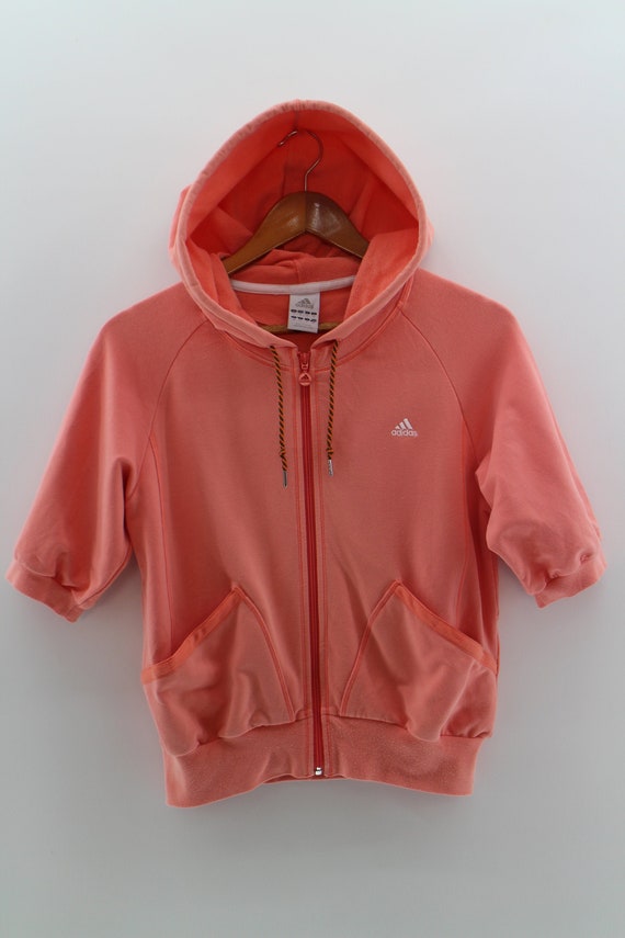 adidas short sleeve hoodie womens