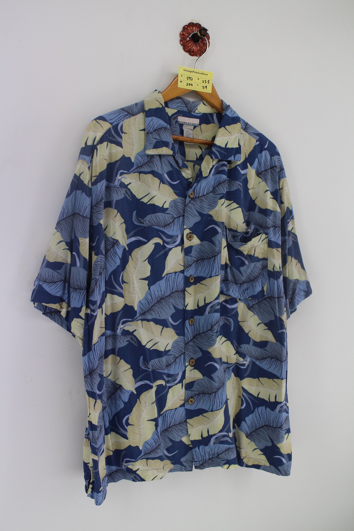 Vintage BREAKWATER Hawaiian Rayon Shirt Mens XLarge 90s Hawaii Etsy