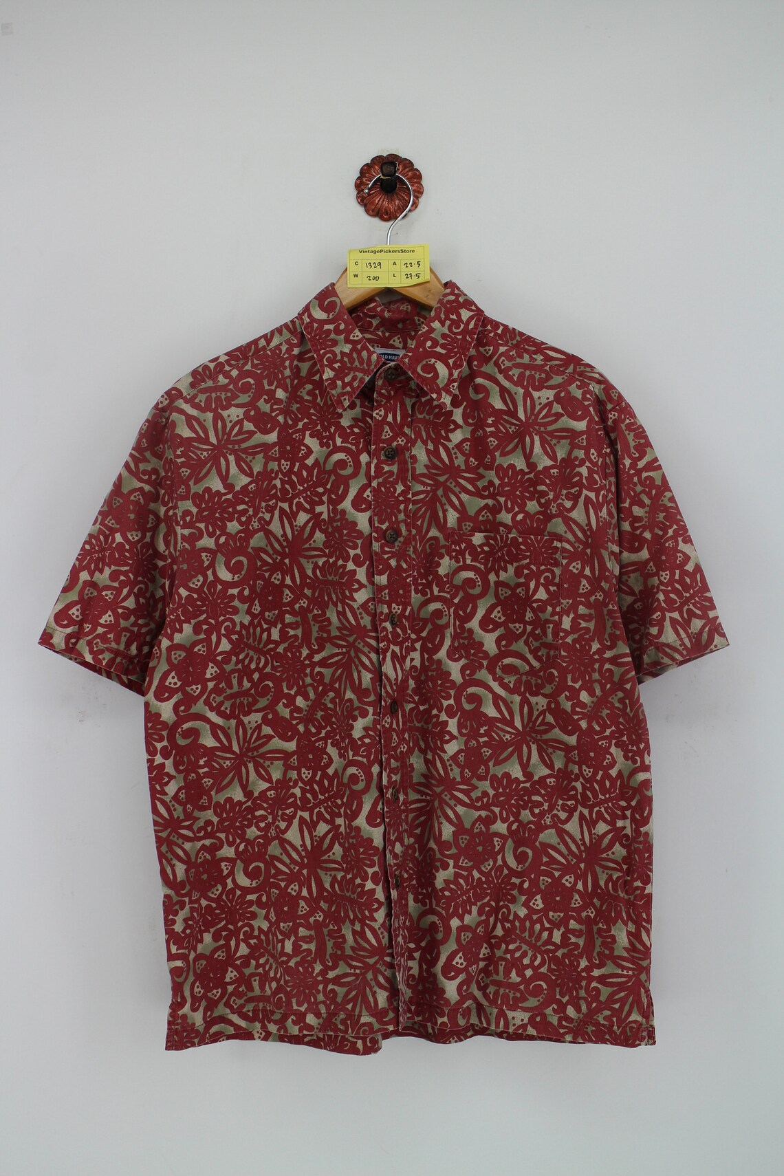 Vintage Old Navy HAWAIIAN Cotton Shirt Mens Medium 90s Aloha | Etsy
