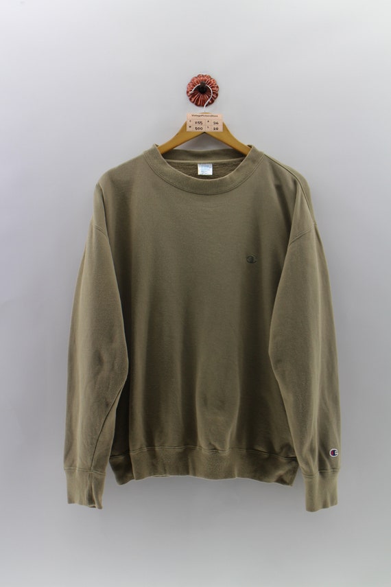 khaki green champion sweatshirt