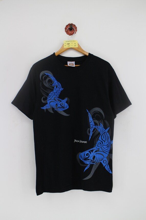 Vintage YACTH CLUB Black Tshirt Mens Medium Yacth