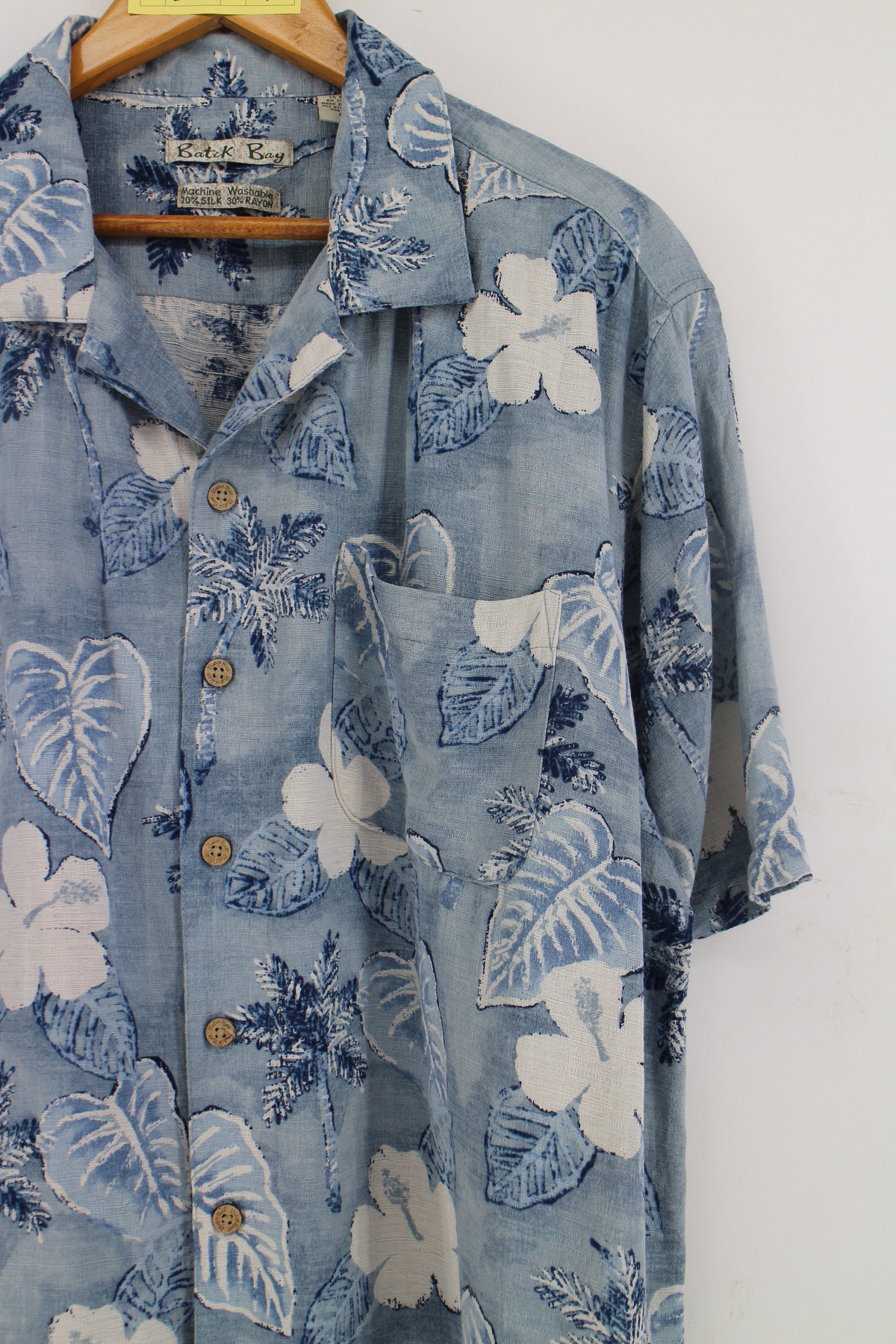 Vintage 90s HAWAIIAN Batik Bay Silk Shirt Men XLarge Hawaii Etsy