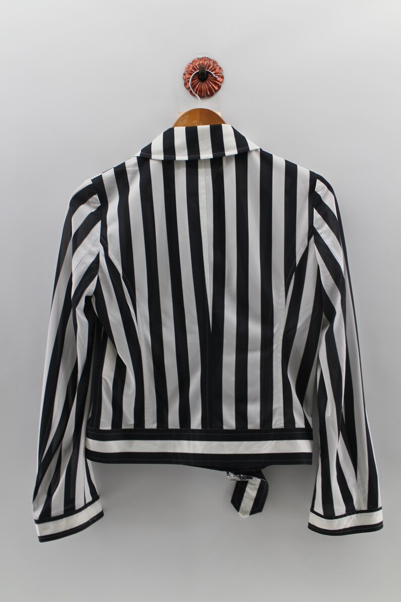 COMME DES GARCONS By Junya Watanabe Japanese Made Double Zipper Stripes Folded Top Junya Watanabe Cdg Executive Dress Size M