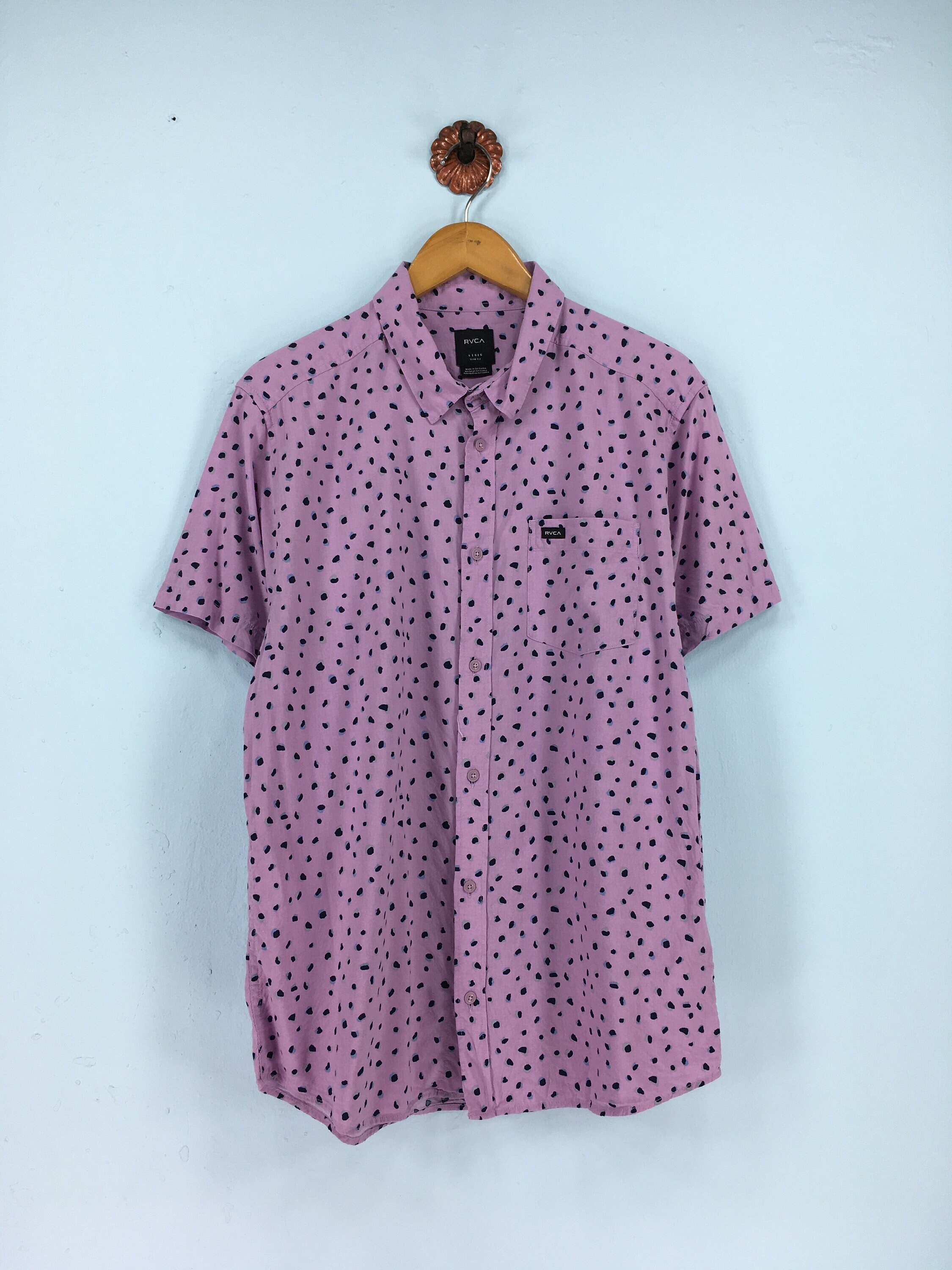 RVCA Polkadot Hawaiian Cotton Shirt 