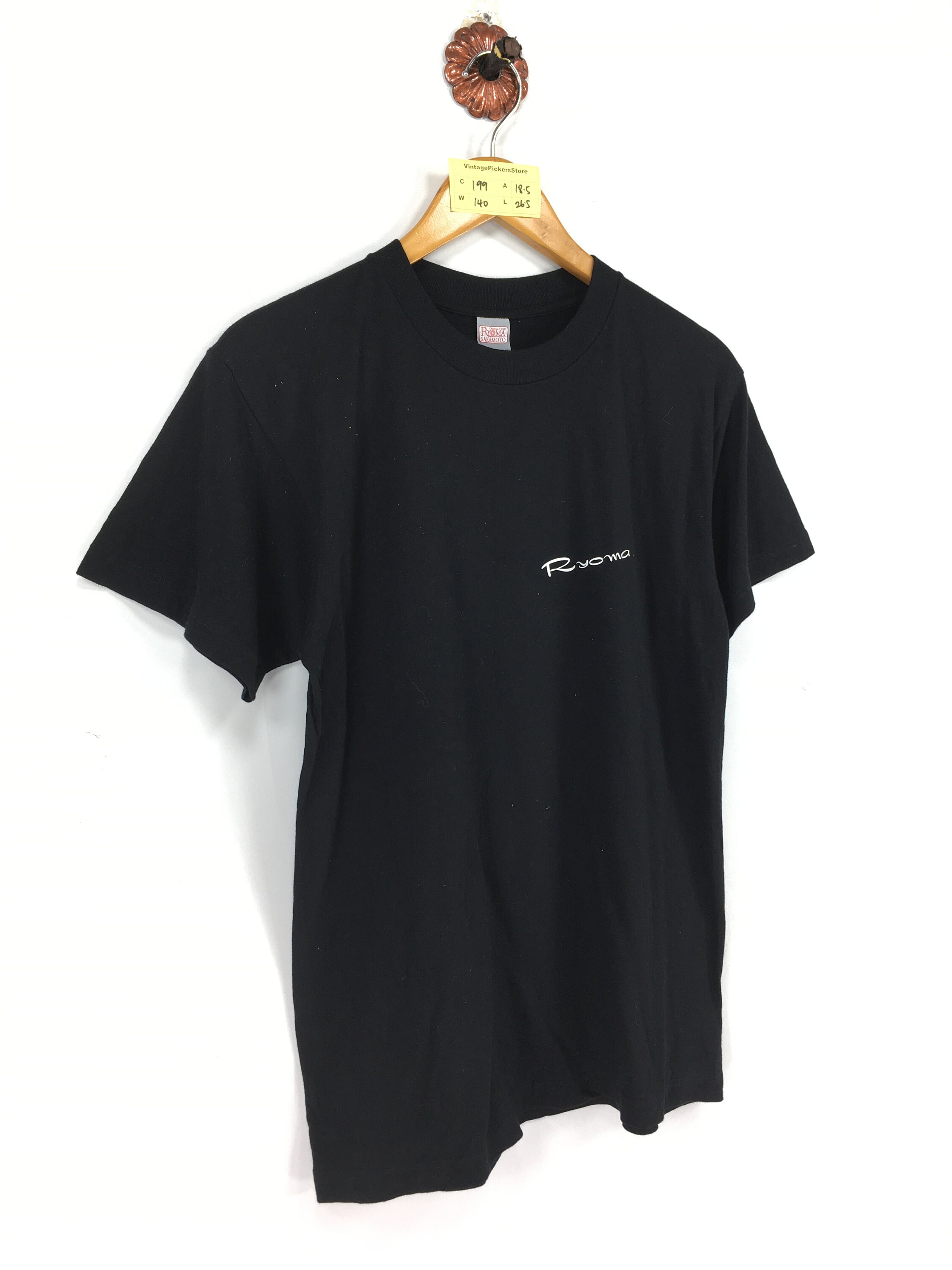 Vintage Ryoma Sakamoto Black Tshirt Unisex Small Japanese | Etsy