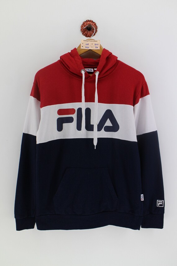 fila jumper red white and blue