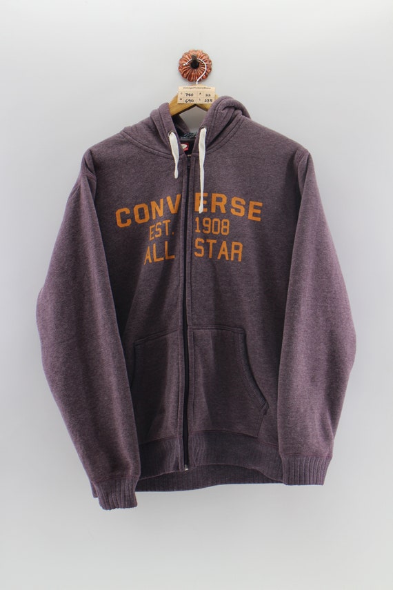 purple converse hoodie