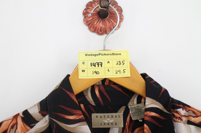 Vintage 90s HAWAIIAN Natural Issue Rayon Shirt Large Hawaii Floral Tropical Abstract Design Aloha Beach Summer Wear Buttondown Mens Size L