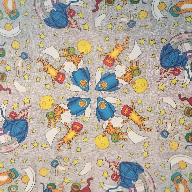 420mm x 594mm sheet Cats in Space wrapping paper x3