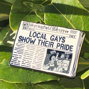 Local Gays Show Their Pride Springfield Shopper Hard Enamel Lapel Pin Badge And Sticker