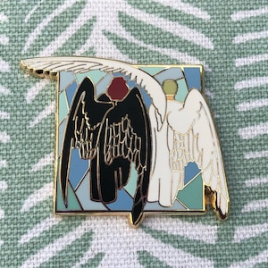 Angel and Demon Hard Enamel Lapel Pin Badge