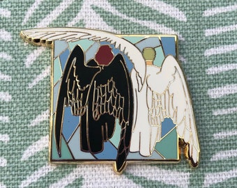 Angel and Demon Hard Enamel Lapel Pin Badge